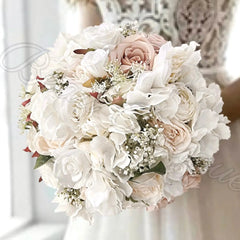 NEAT ROUND BRIDAL BOUQUETS - Beaux Faux Flowers Shop