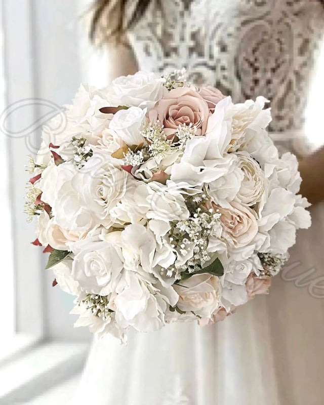 NEAT ROUND BRIDAL BOUQUETS - Beaux Faux Flowers Shop