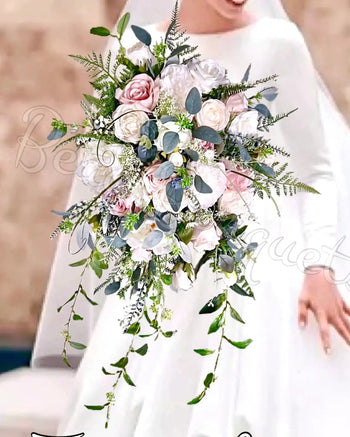 CASCADING BRIDAL BOUQUETS - Beaux Faux Flowers Shop