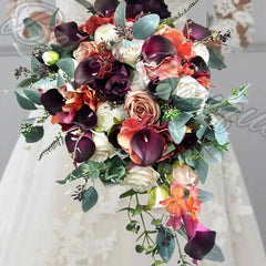 TEARDROP BRIDAL BOUQUETS - Beaux Faux Flowers Shop