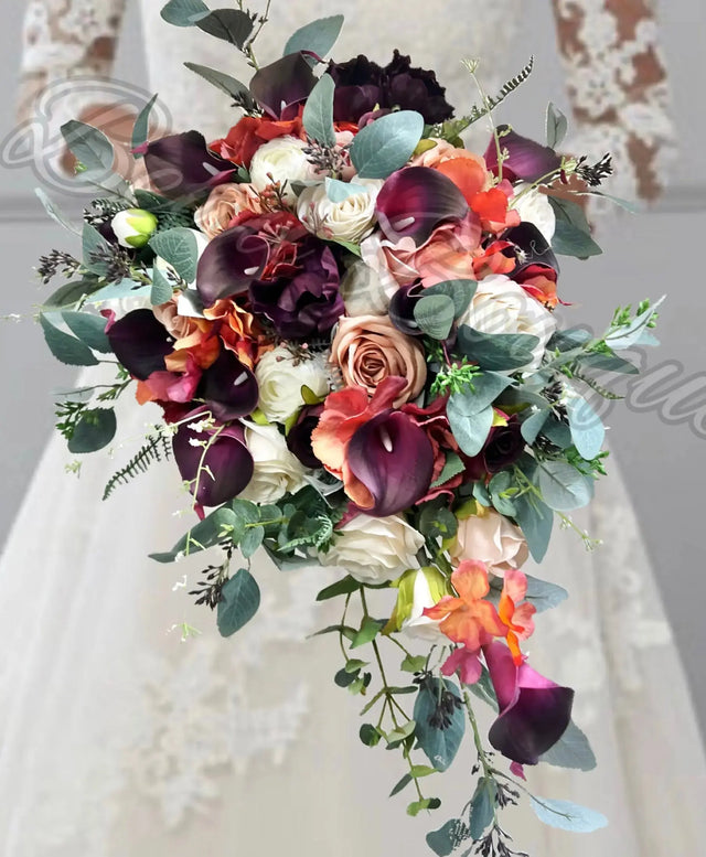 TEARDROP BRIDAL BOUQUETS - Beaux Faux Flowers Shop