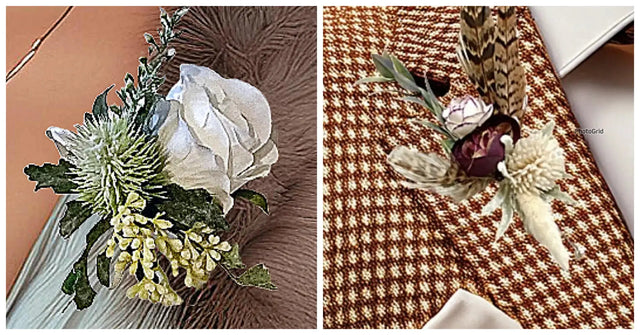 BUTTONHOLES | CORSAGES - Beaux Faux Flowers Shop