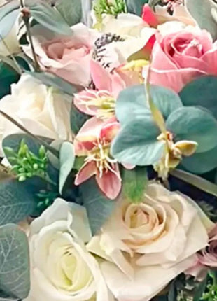 Floral silk Pampas Peony Arrangement  in Blush,  Ivory  Terrace Avenue image 6