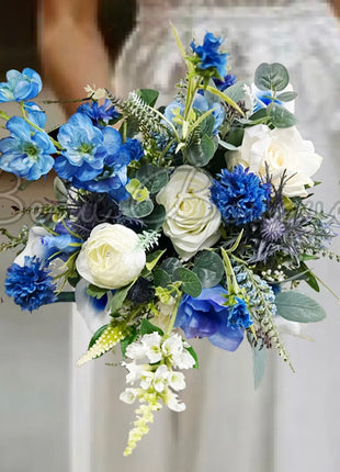  Scottish rose,, & thistle bride  Bouquet silk Wedding Flowers | lblues image 1