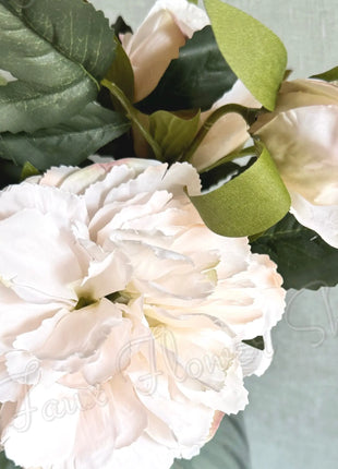 Blush Pink silk  Floral Arrangement Allium, Peony Bouquet , Apartment Avenue image 4