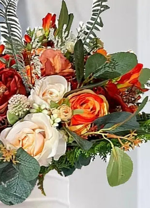 Scottish Floral Arrangement in Orange Cream Rose, Thistle  Tower Street image 3