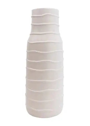 Cream Textured Ceramic Vase 40cm , Elegant Home Decor,  Luna Sands Vase image 0
