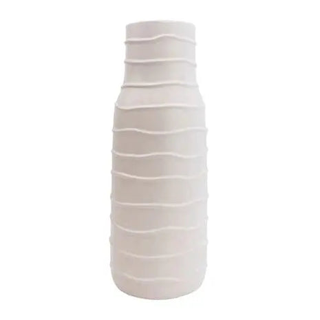 Cream Textured Ceramic Vase 40cm , Elegant Home Decor,  Luna Sands Vase image 0