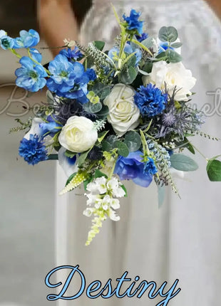  Scottish rose,, & thistle bride  Bouquet silk Wedding Flowers | lblues image 0
