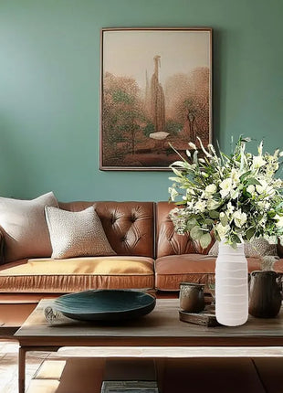 Faux Floral Arrangement White with Rose, Gypsophila, Peony Mill Lane  image 6