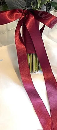 Brides Wintry Cascade Wedding Bouquet Dusty Pink & Burgundy wedding flowers image 5