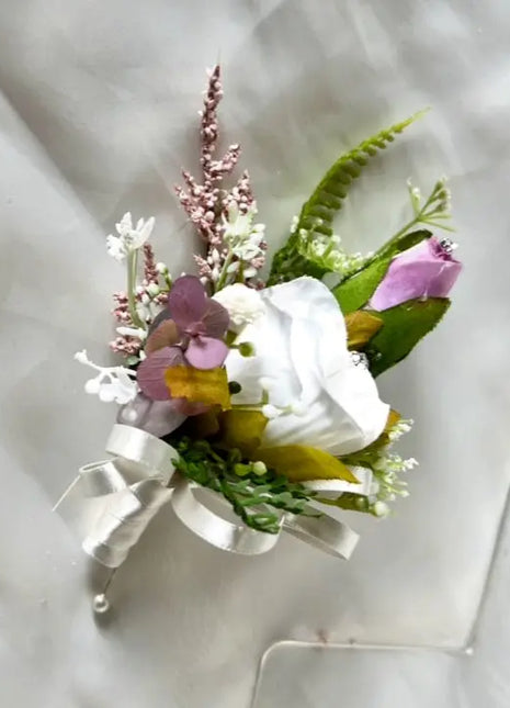 Spray bride bouquet in cerise pink| Ivory  with peony, sweet pea & rose Luxury image 1