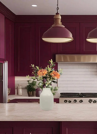 Orange Chrysanthemum in Mauve, Thistle Floral Arrangement Turret Way image 6