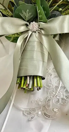 Artificial Roses & Peonies - Cream, Ivory Teardrop Bridal Bouquet | Wedding Fl image 3