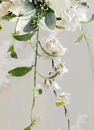 Cascading Bridal Bouquet, SilkWedding Flowers with Pink cherry Blossom, Peony image 8