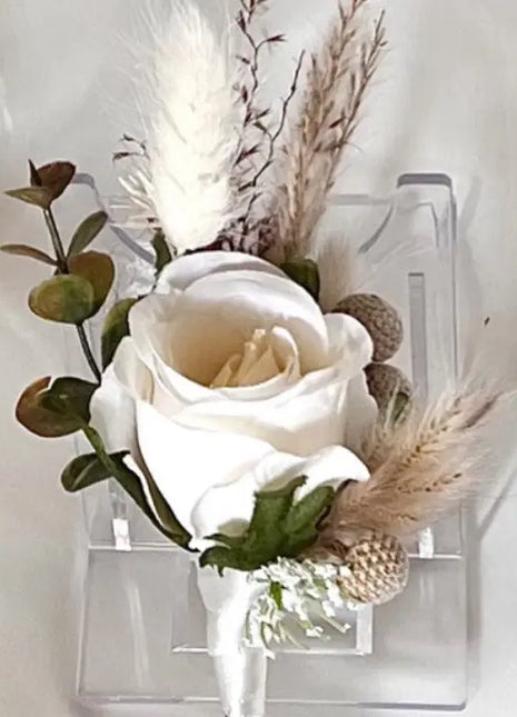 Silk sunflower, Peony, Rose Bridal Bouquet blush, Ivory Wedding Flowers image 1