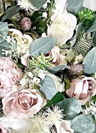 Silk Floral Arrangement in Pink, Mauve, Cream, Townhouse Way Home Decor image 4