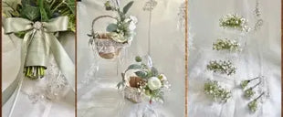 Artificial Roses & Peonies , Cream, Ivory Teardrop Bridal Bouquet Wedding Fl Beaux Faux Flowers Shop
