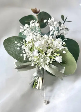 Artificial Roses, Peonies in White Ivory loose Round Spray Bridal Bouquet Wedding Flowers Beaux Faux Flowers Shop