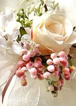 Silk large Chrysanthemum pink Bridal Bouquet in sorbet shades of coral and cerise pink Beaux Faux Flowers Shop