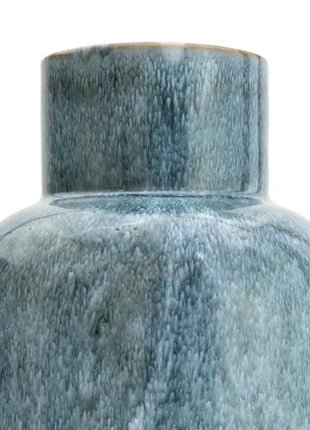 Ceramic Vase in Blue Reactive Glaze, Lagoona Vase Beaux Faux Flowers Shop
