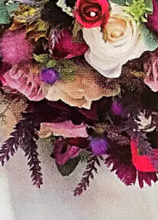 Artificial Silk Wedding Bridal Flowers plum, burgundy  round  Bridal flowers image 6