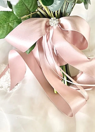 Silk Artificial Rose bouquet mauve, blush, navy, Ivory round  Bridal flowers image 4