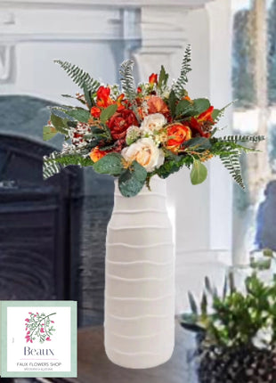 Scottish Floral Arrangement in Orange Cream Rose, Thistle  Tower Street image 0