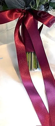 Silk Scottish thistle, rose bridal flowers  in Blue , Burgundy Blush Roses image 5