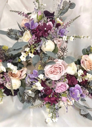 Best bridal bouquet in blush |  lilac  | ivory with peony & rose package 13pc image 4