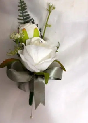 Wedding flowers in white|, blush, blue silk rose peony Cascading bride bouquet image 3