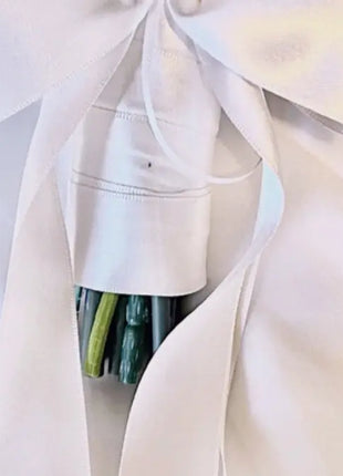 Silk Cascade Bridal Bouquet Roses, Peony in  Blue,  navy, Ivory image 6