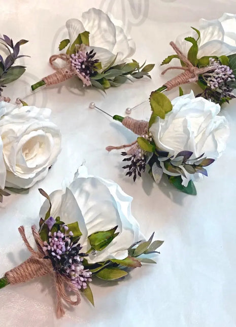 Silk Roses, dahlia, Peony bouquet -llac, pink, mauve, Ivory oval Bridal flowers image 1